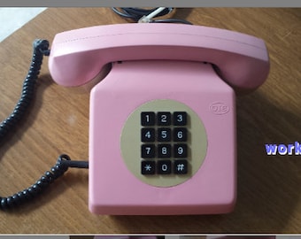 Princess Phone Pink Vintage 1950's Look Classic Telephone Retro