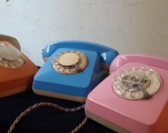 A variety of vintage telephones A variety of vintage telephones