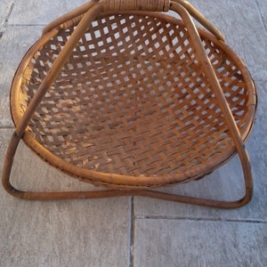 Handmade Vintage Wicker Basket Round 36cm, for decorations.