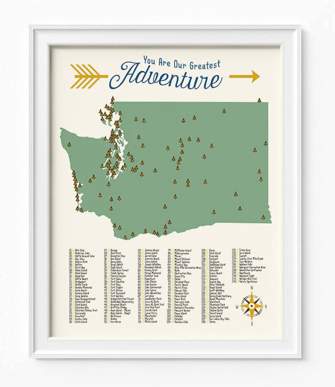 Washington State Parks Map, 4 Printable Files (JPEG) Download and Print ...
