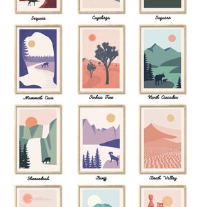 National Park Art, Set of 3 Prints, National Park Poster, National Park Print image 5