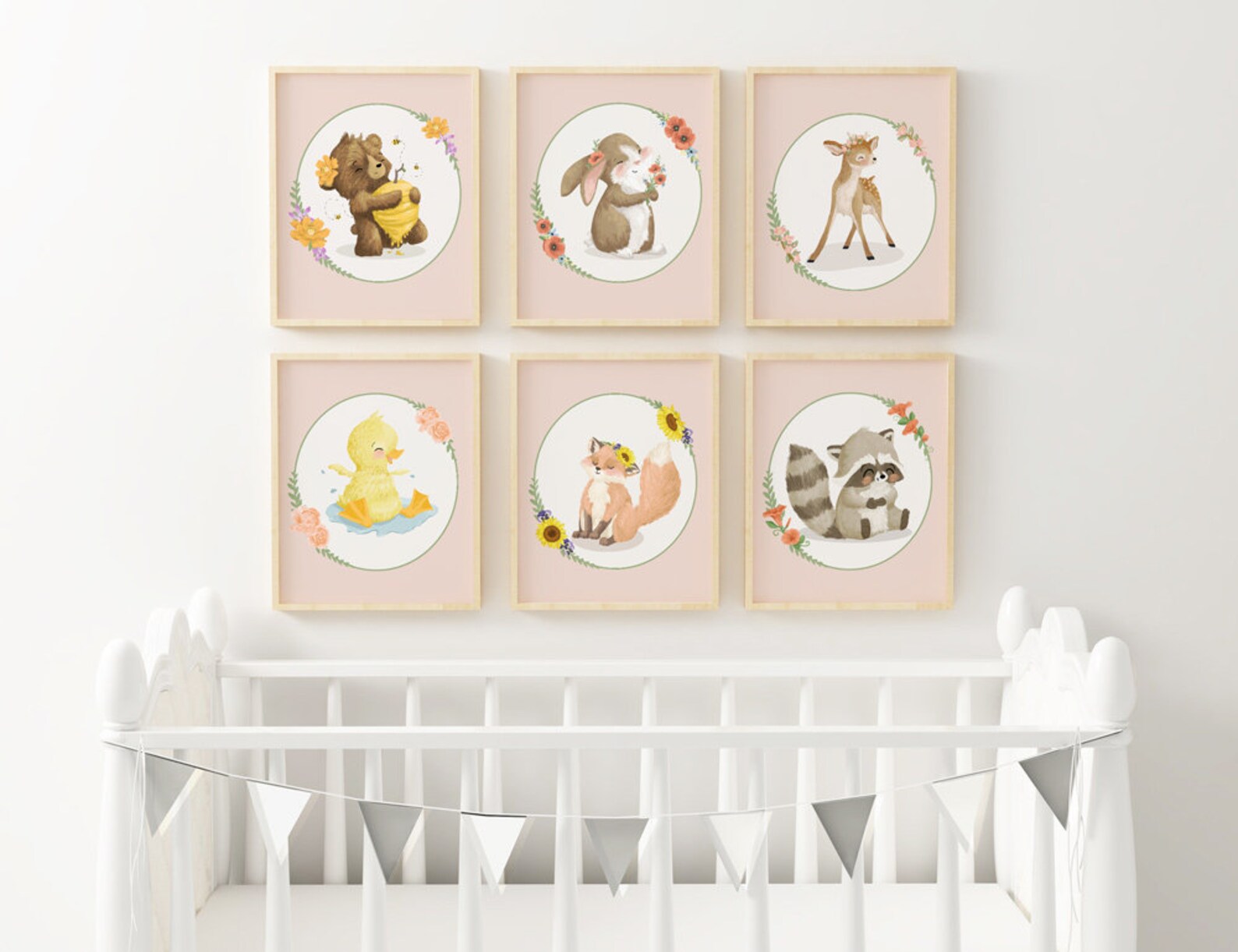 Baby Animals Nursery Print 8x10 Downloadable | Etsy