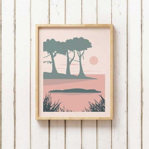 Everglades National Park Poster, Everglades National National Park Print, minimalistic decoration, Florida National Park Art
