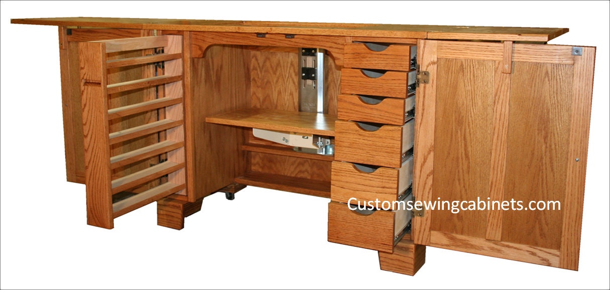 Dutch Double Top Sewing-Serger Sewing Cabinet