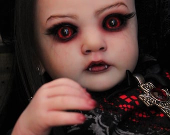 Bebé vampiro gótico - Muñeca bebé reborn realista OOAK