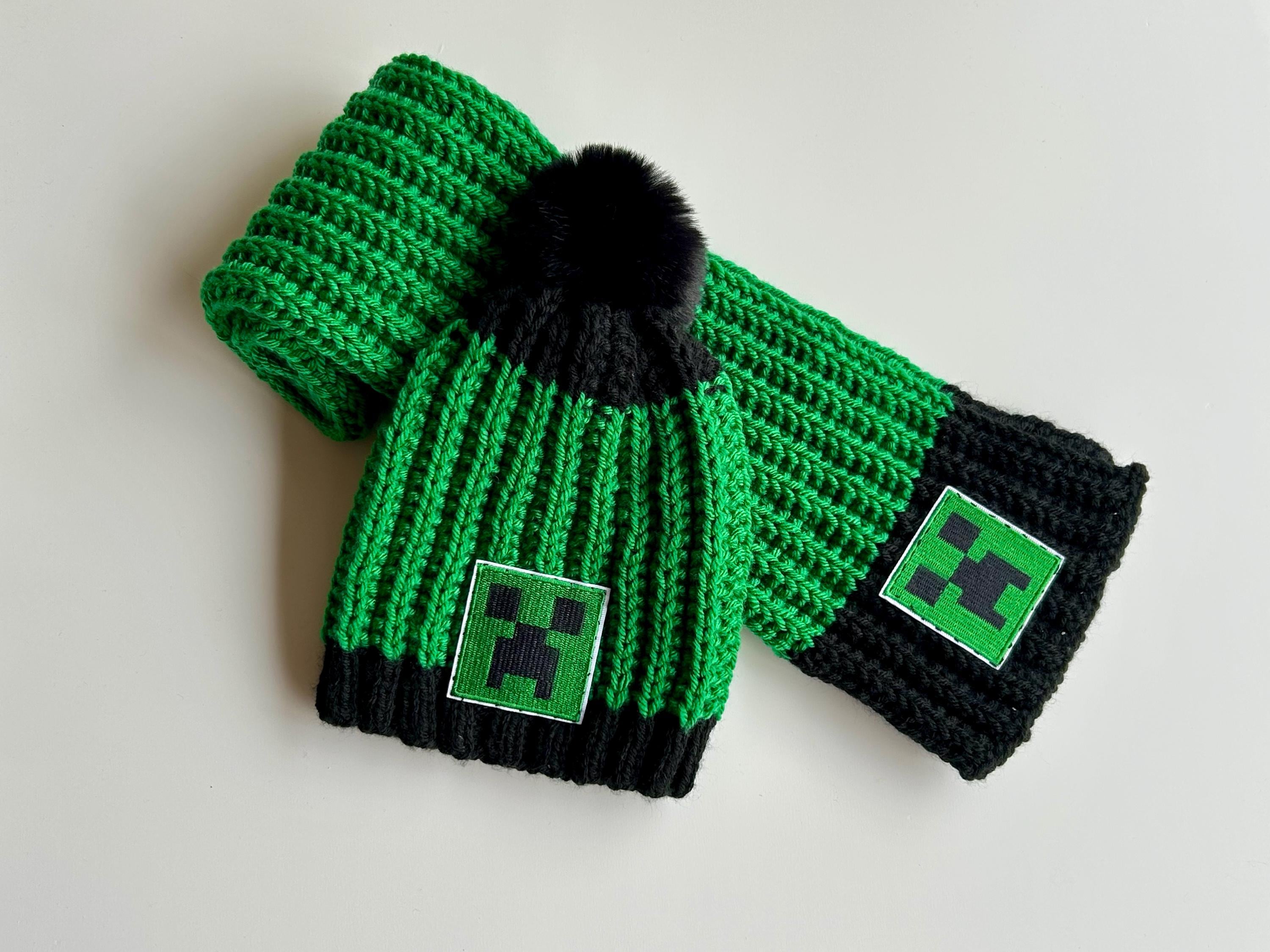 Minecraft Scarf Design Minecraft Scarf, Hand-knitted Minecraft Scarf, Kids Scarf,minecraft ...