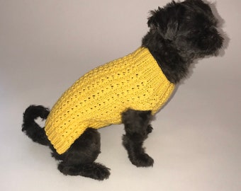 Dog Sweaters, Handknitted Dog Sweater, Pet Sweater, Small Dog sweater, Pet Clothing, handmade sweater