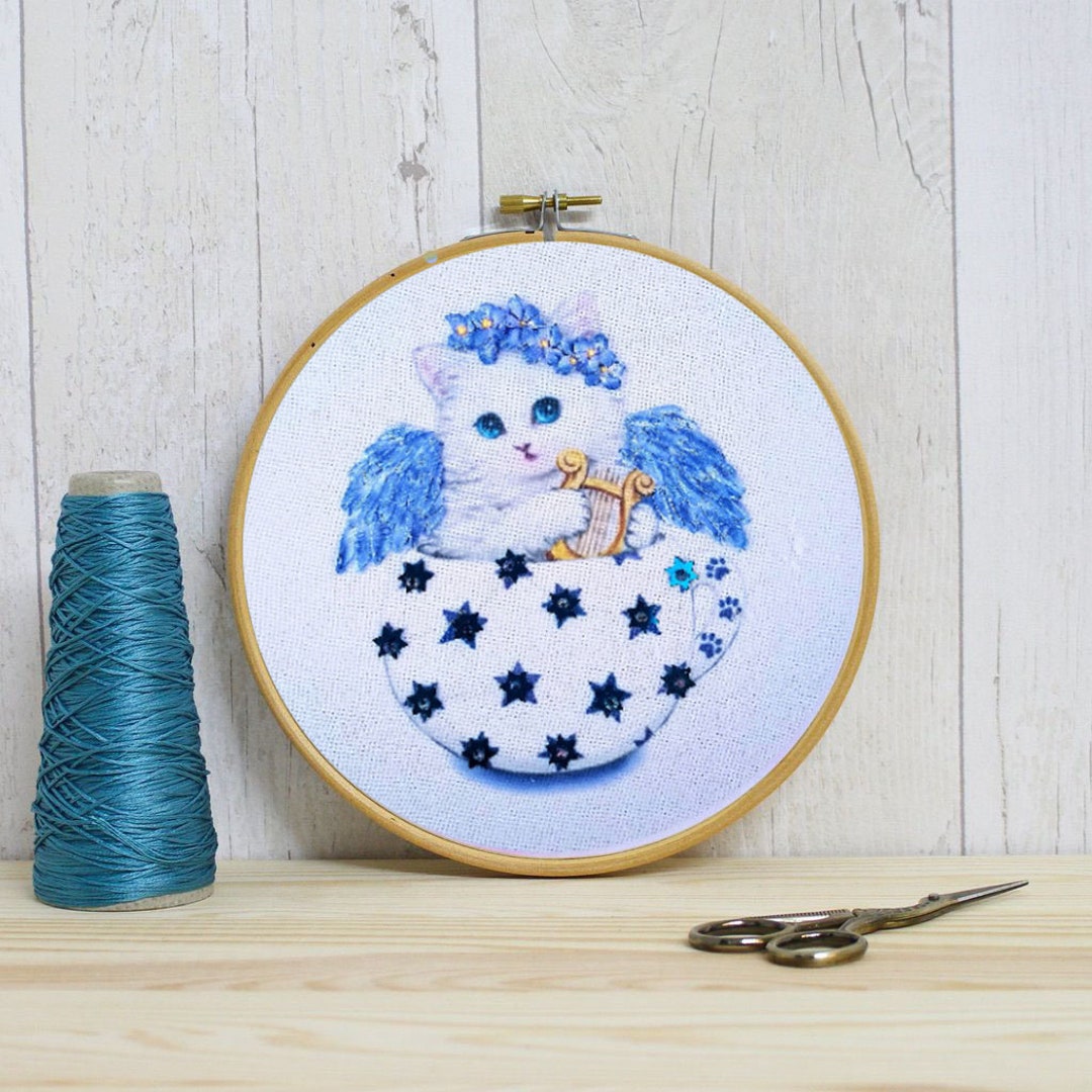 Silk Ribbons Embroidery for Children, Embroidered Baby Gift Art ...