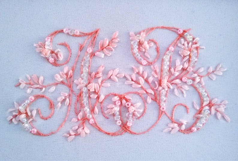 embroidery fonts hand monogram custom floral modern embroidery personalized gift initial letters for weddings alphabet embroidery hand embroidery fonts