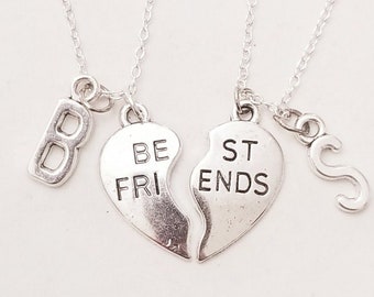 Best friend necklaces, heart shape necklace, gift for best friend