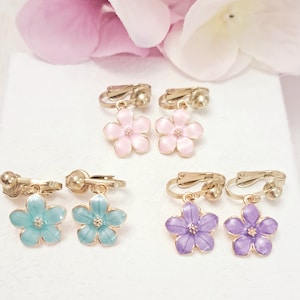 ★送料・関税込★NOFFICIALNOFFICE★SHORT ROSE EARRINGS★ Rose Clip on Earrings, Non Pierced Earrings, Rose Earrings
