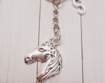 Horse charm keychain, personalize keyring, custom keychain, horse gifts, custom keychain