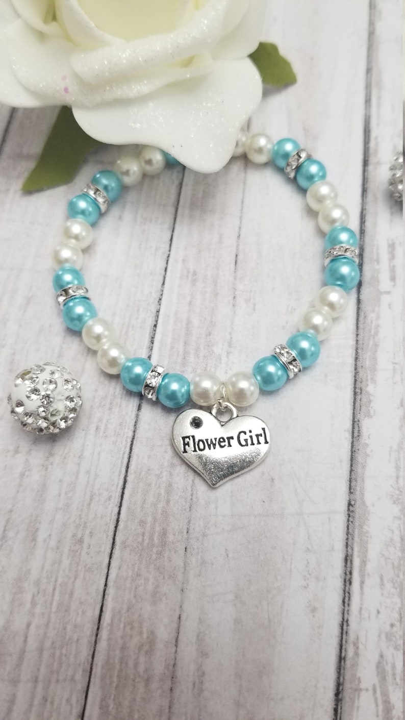 Flowergirl bracelet,pearl bracelet,wedding gift ideas