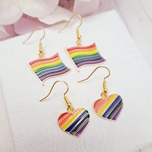 Pride earrings, LGBT earrings, Rainbow earrings, Pride jewelry, Pride Month