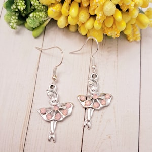 Ballerina Dangle Earrings: Dance Recital Gift