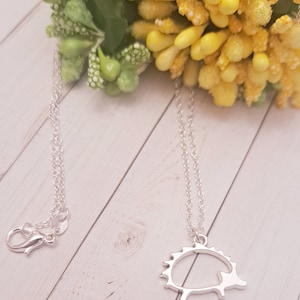 Hedgehog necklace, Hedgehog lover gift, animal woodland jewelry, fall necklace, Cute Hedgehog woodland pendant