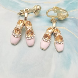 Ballerina Clip On Earrings: Dance Gift, Non Pierced