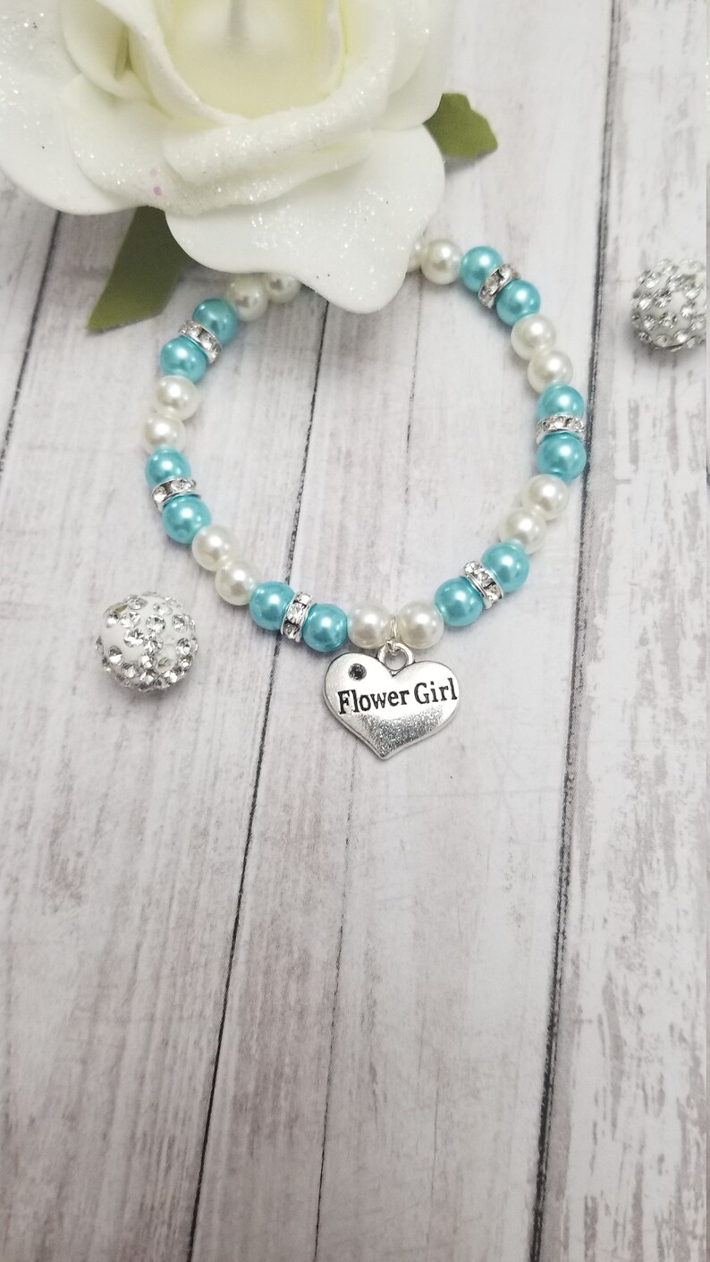 Flowergirl bracelet,pearl bracelet,wedding gift ideas