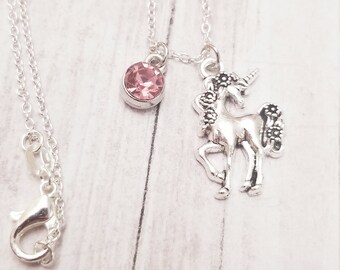 Collier licorne, cadeau licorne, collier fille, cadeau pour elle, cadeau de Noël