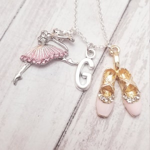 Personalisierte Ballerina Halskette: Silber Anhänger, Geschenk für einen Tanzabend