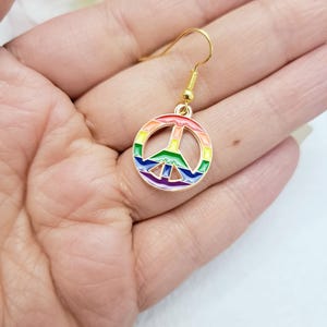 Pride earrings, Pride Flag earrings, Rainbow Pride Flag, Rainbow jewelry, Rainbow gifts, Pride month, LGBT earrings