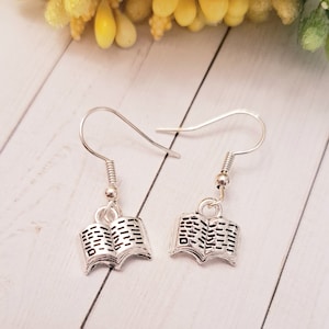 Book Earrings: Book Lover Gift, Librarian Jewelry