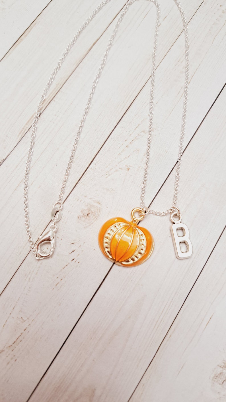 Pumpkin charm necklace,Halloween necklace,Halloween jewelry,pumpkin necklace image 3