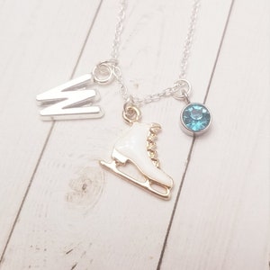 Gold Plated Ice Skate charm necklace, Little Girls Skating necklace, Beautiful Classy Jewelry Findings for girls, ice skating gift