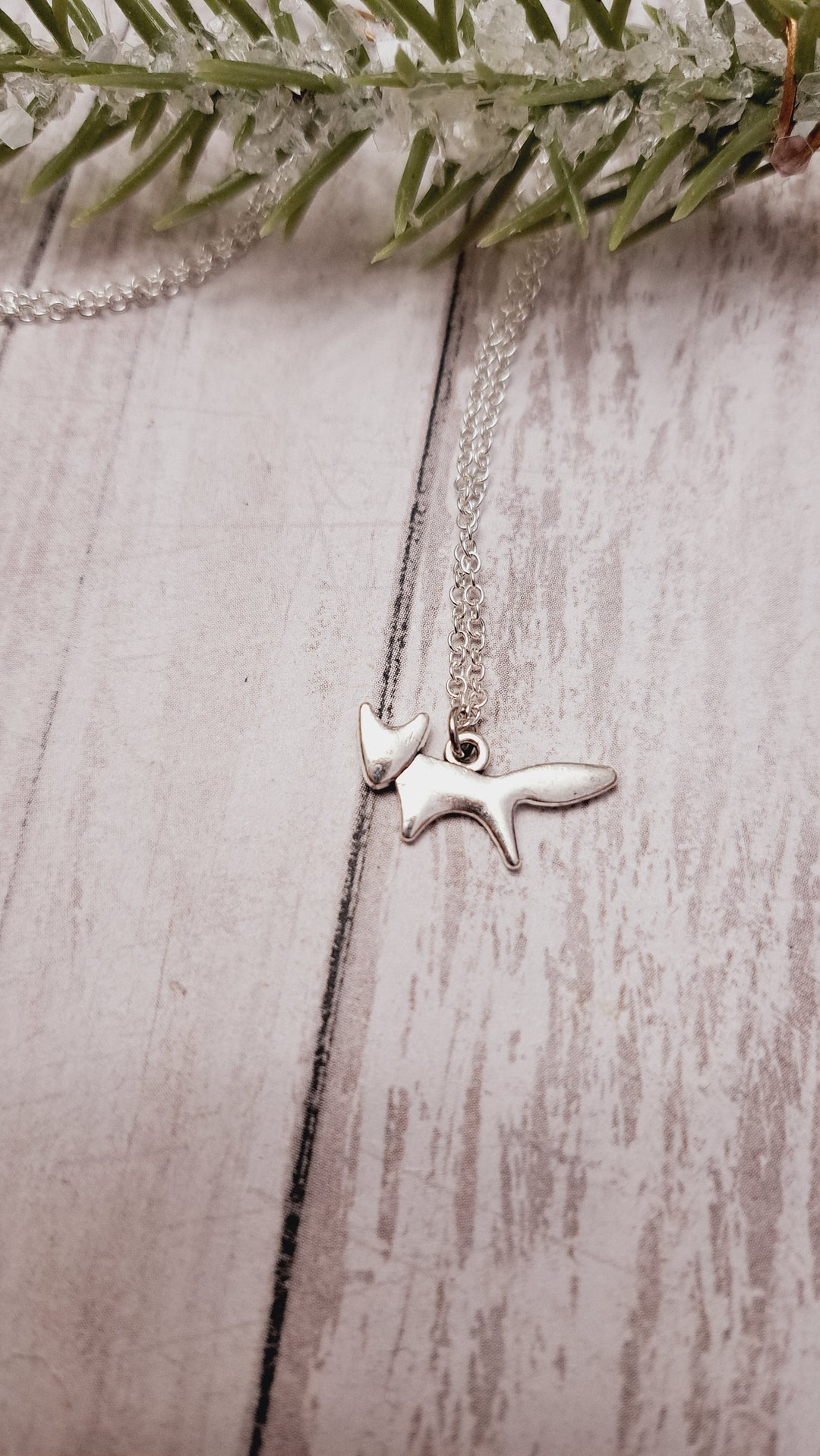 Collana con ciondolo a forma di luna celtica in argento sterling 925 con pietra di luna, gioielli con volpe per le donne - Italia
