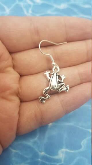 Orecchini A Rana Argento Boho - Gioielli Pendenti A Forma Di Rana Stravaganti In Lega Vintage Per Donne