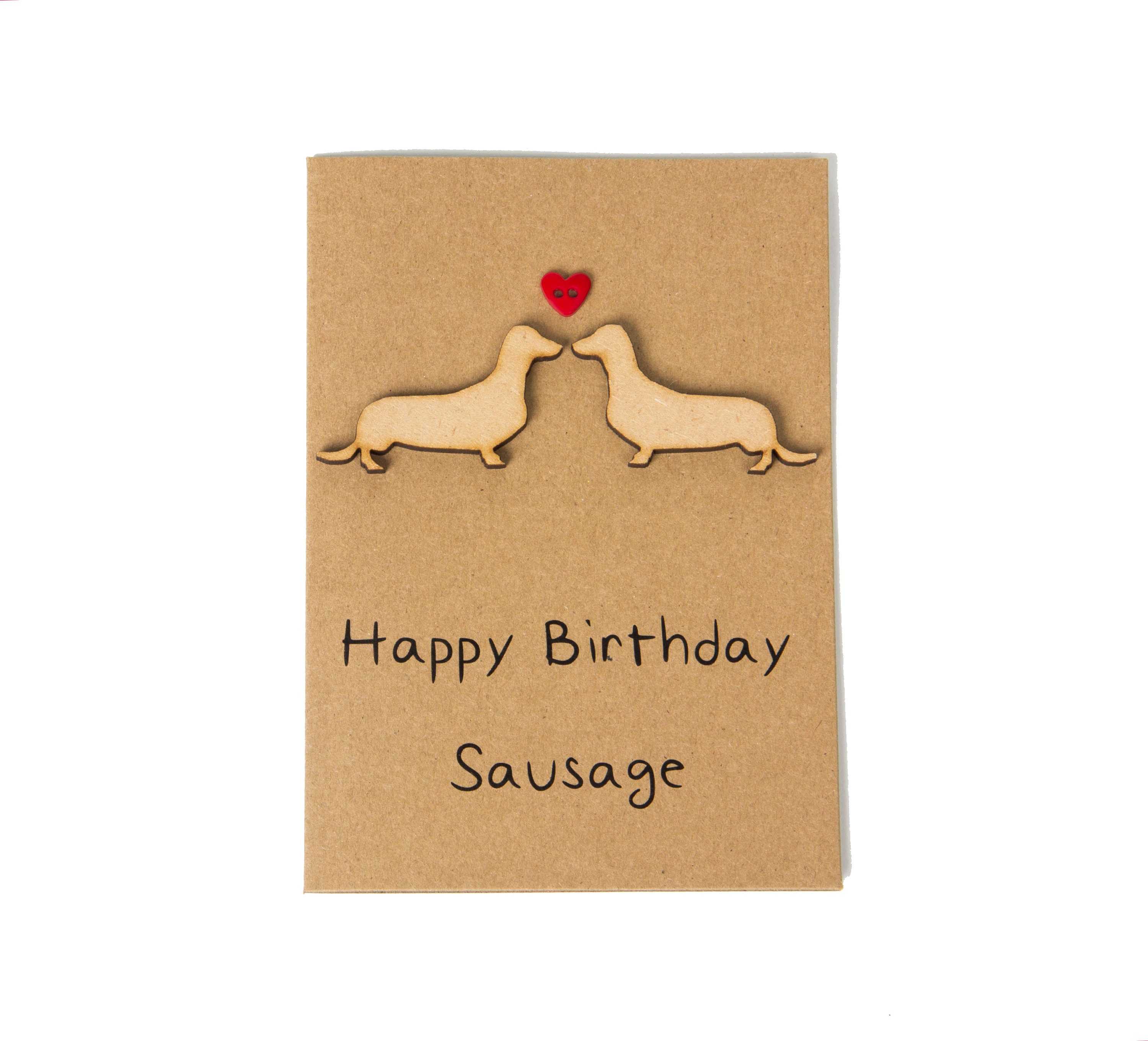 Happy Birthday Sausage Greeting Card Birthday Card Sausage Etsy
