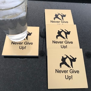 Martial Arts Coasters,Inspirational coasters/  Martial Arts belt displays, Karate Inspirational, Motivational, Motivational Coasters, MMA