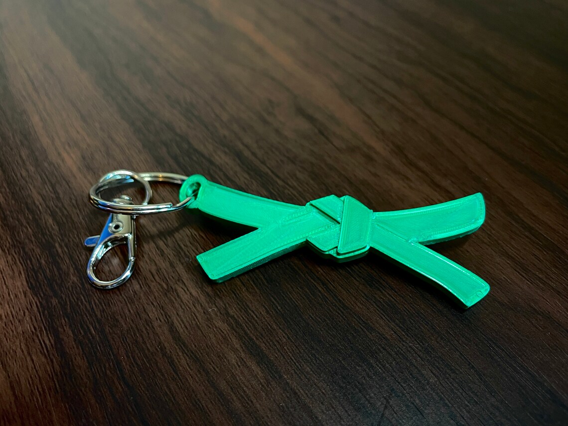 Karate Belt Keychain Martial Arts Accessory Custom Colors Etsy