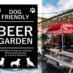 Dog Friendly Beer Garden Engraved Sign