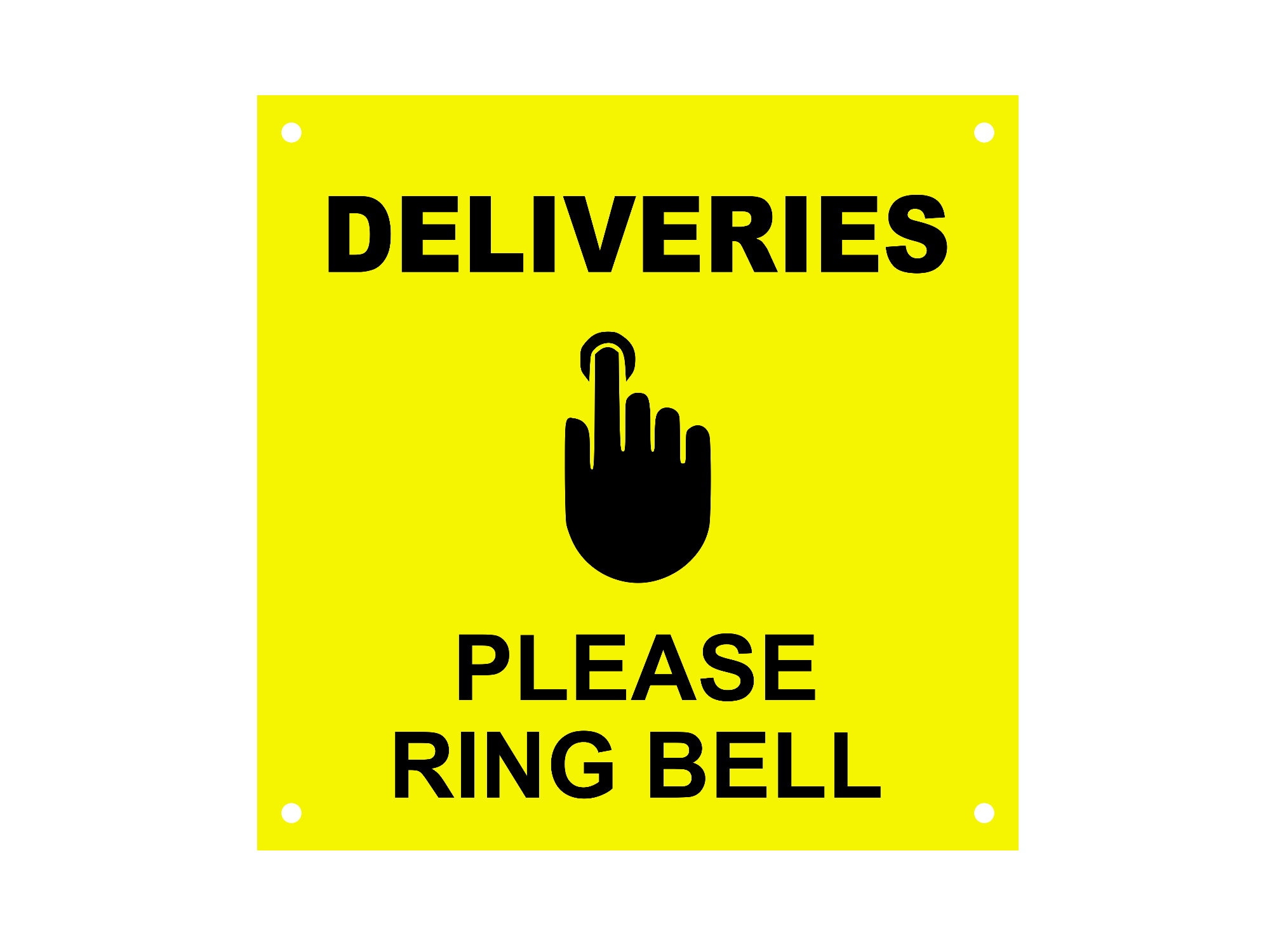 Placca per porta d'ingresso con scritta Please ring the bell (lingua italiana non garantita), colore: verde