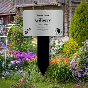 Pet Guinea Pig Memorial - Estaca gravada, personalizada com sua personalização, lápide ao ar livre
