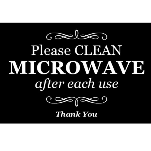 Microwave After Use Sign - Etsy