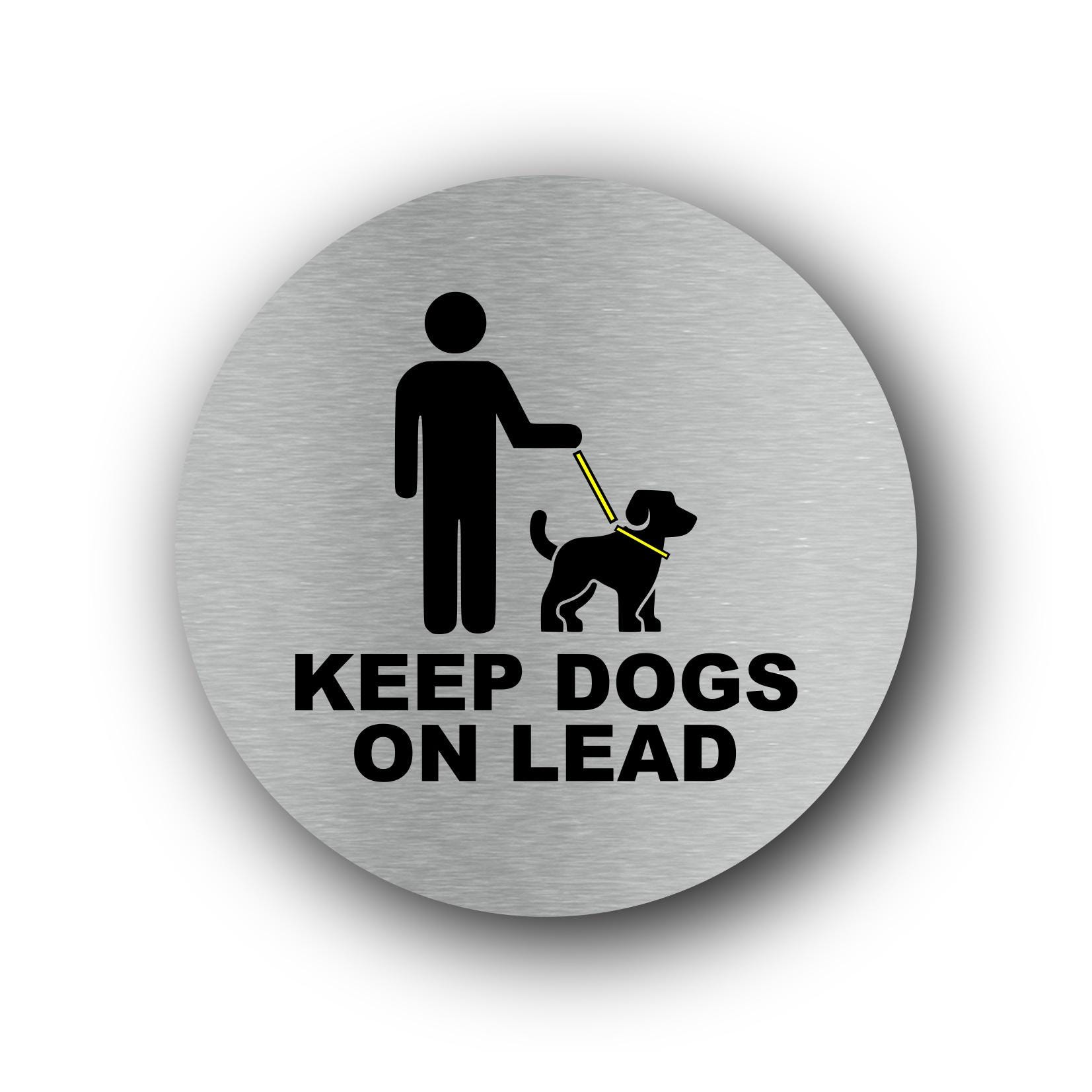 Dog On Leash Sign Funny
