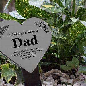 Dad Memorial Plaque Stake -  (Father&#39;s Day Memorial)