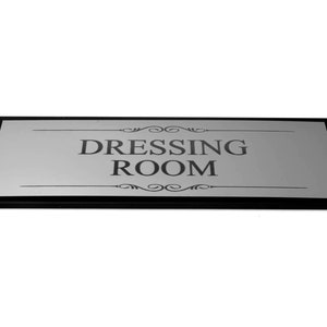 Dressing Room Door Sign, Adhesive Plaque