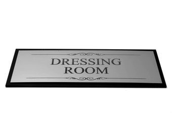 Dressing Room Door Sign, Adhesive Plaque