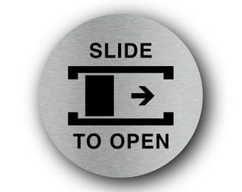 Enseigne pour porte coulissante en aluminium composite auto-adhésive pour porte d'entrée en verre pour porte coulissante