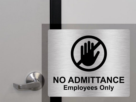 No Admittance - Black Door Sign No Admittance - Black Door Sign