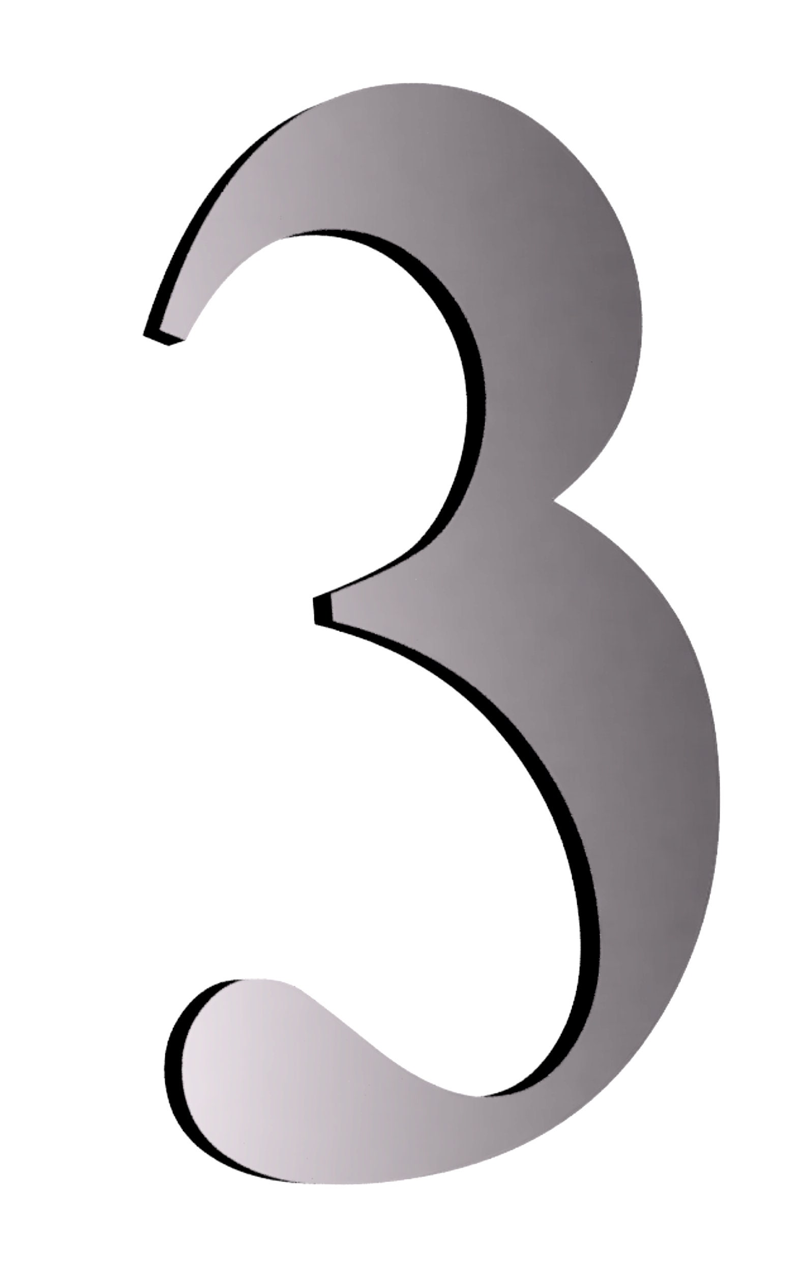 Self Adhesive Metallic Numbers Set 0 to 9. Medium 10 cm Size Suitable