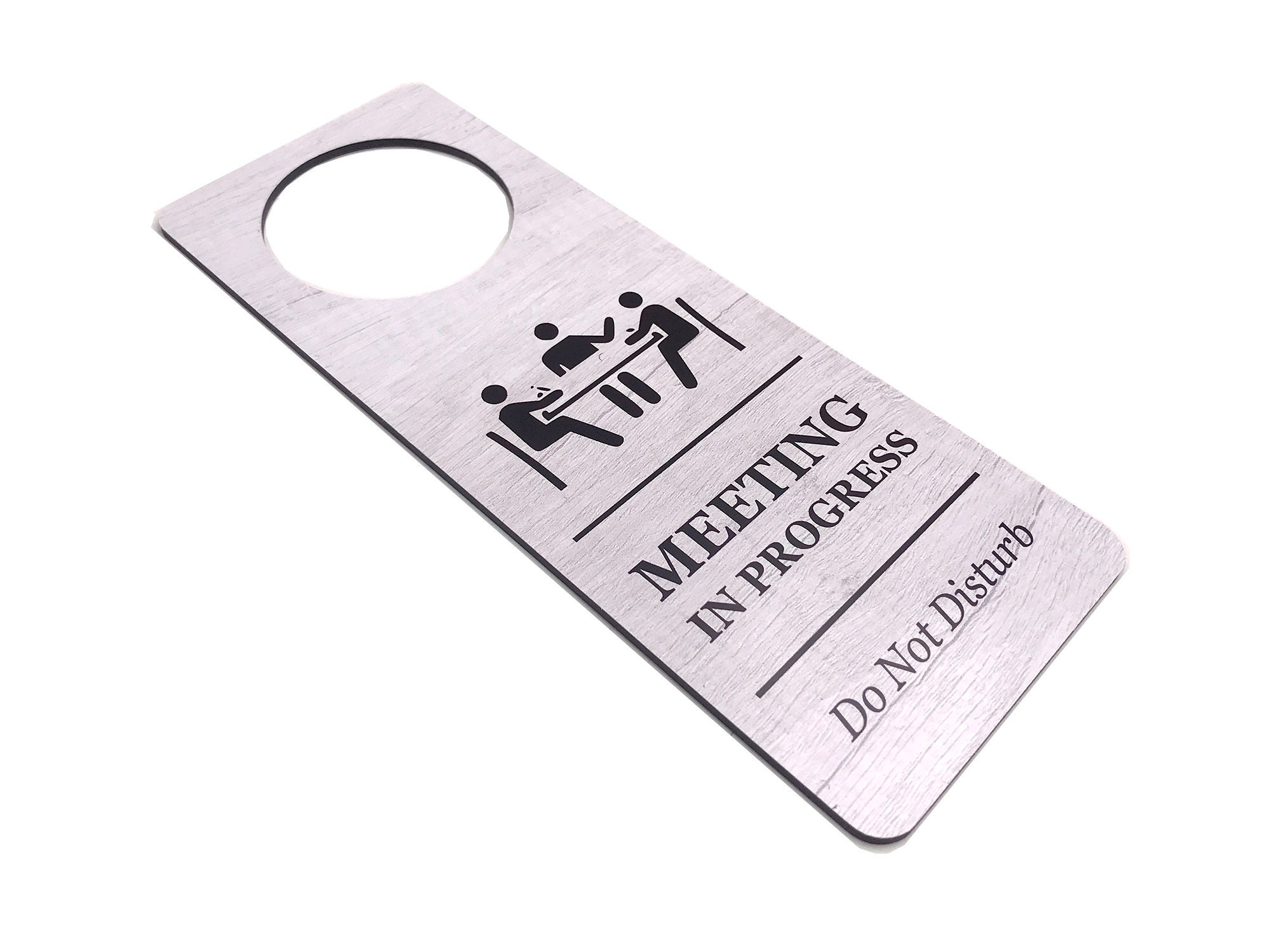 Do Not Disturb Door Hanger - Meeting in Progress - Etsy