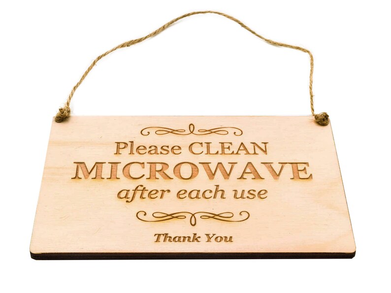 Please Clean Microwave After Use Kitchen Engraved Sign for Etsy