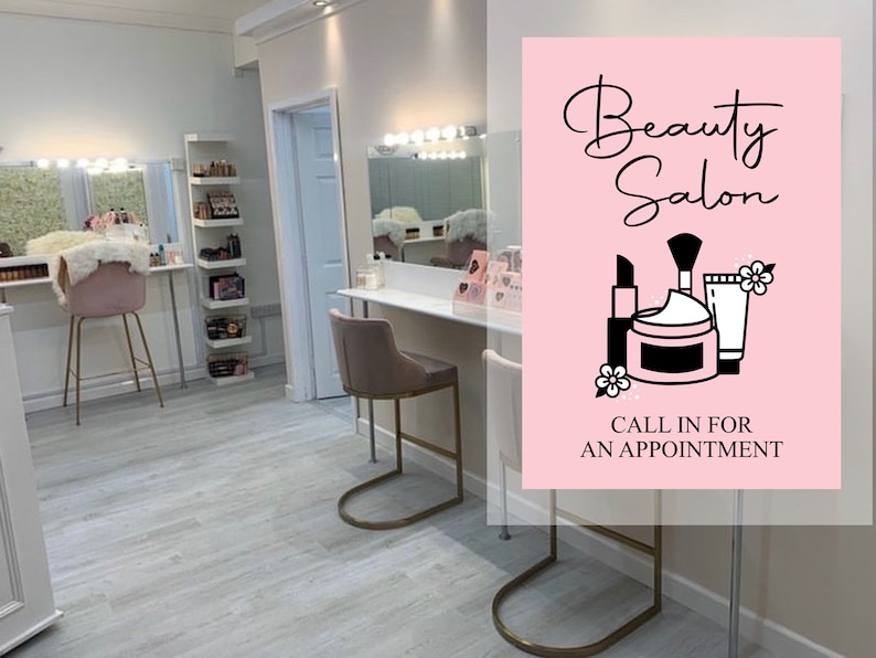Makeup Signboard Beauty Salon Sign - Window Signage A4 Size - Etsy