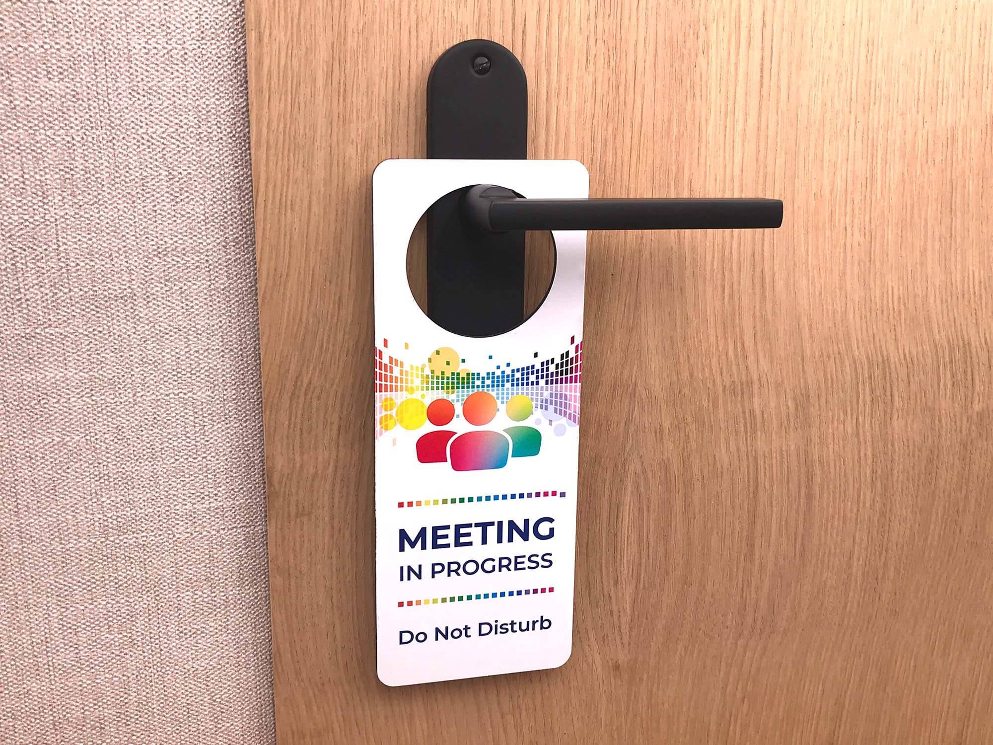 Do Not Disturb Door Hanger - Meeting in Progress - Etsy