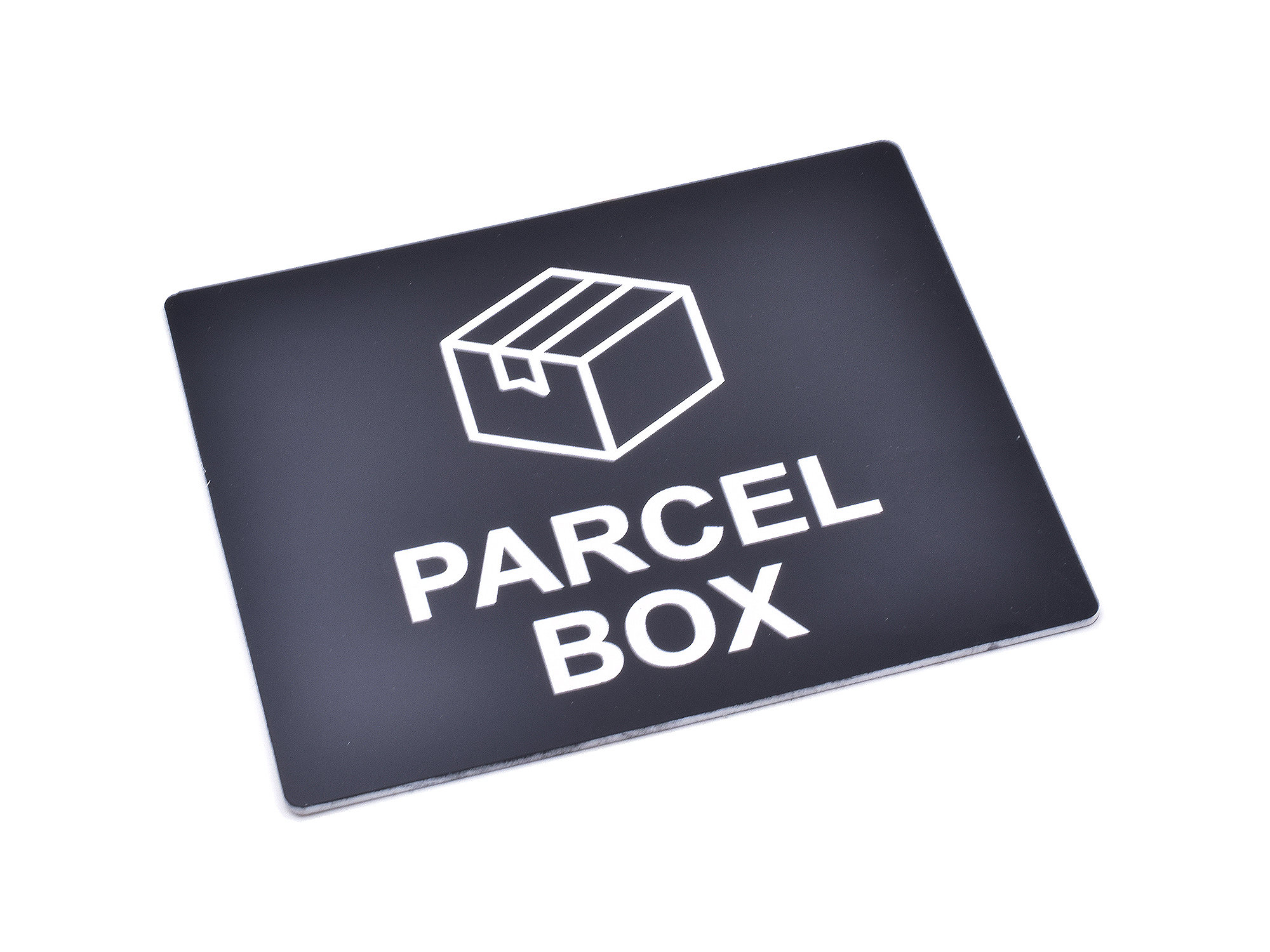 Parcel Box Sign: Adhesive Notice Sticker, Metallic Silver/gold/black ...