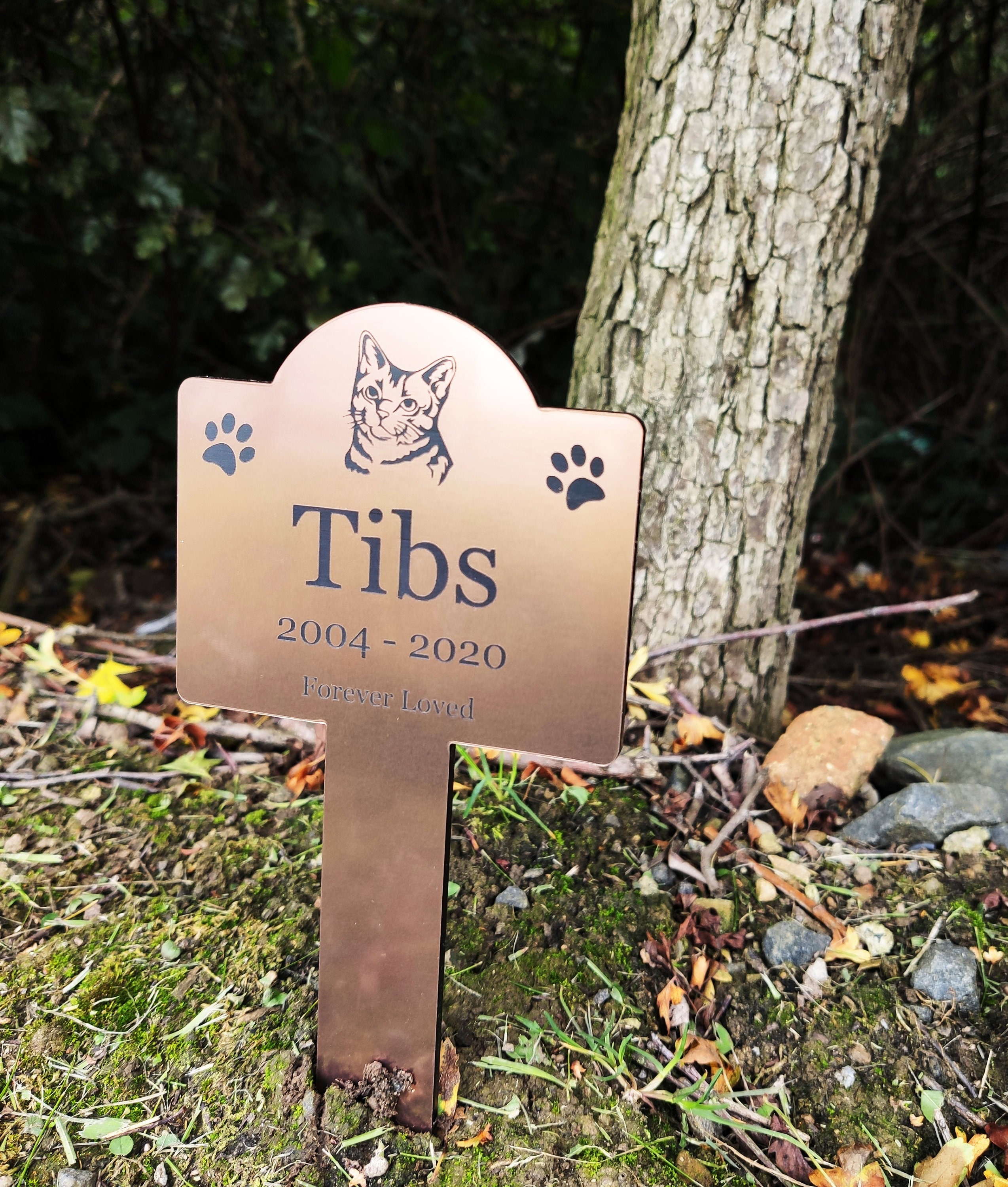 Personalised Pet Cat Memorial Stake Grave Marker Outdoor Etsy